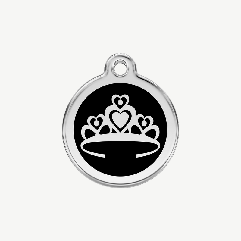 Médaille couronne à graver, coloris noir, taille S