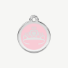 Médaille couronne à graver, coloris rose clair, taille S