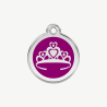 Médaille couronne à graver, coloris violet, taille S