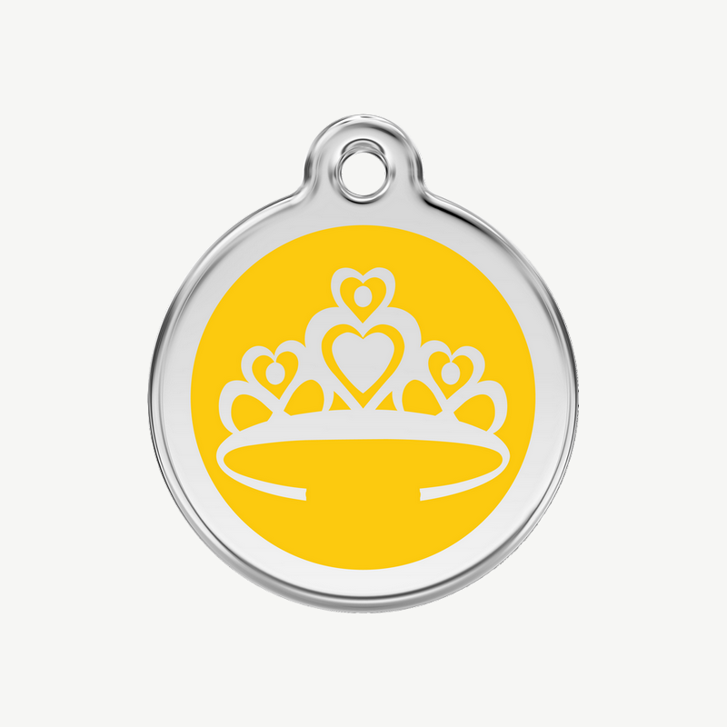 Médaille couronne à graver, coloris jaune, taille M