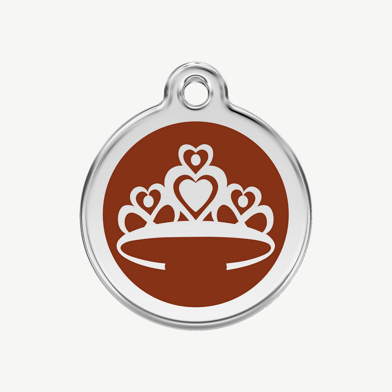 Médaille couronne à graver, coloris marron, taille M