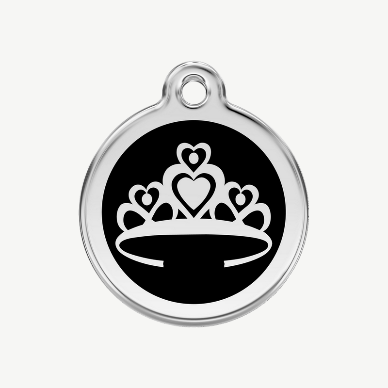 Médaille couronne à graver, coloris noir, taille M