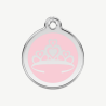 Médaille couronne à graver, coloris rose clair, taille M