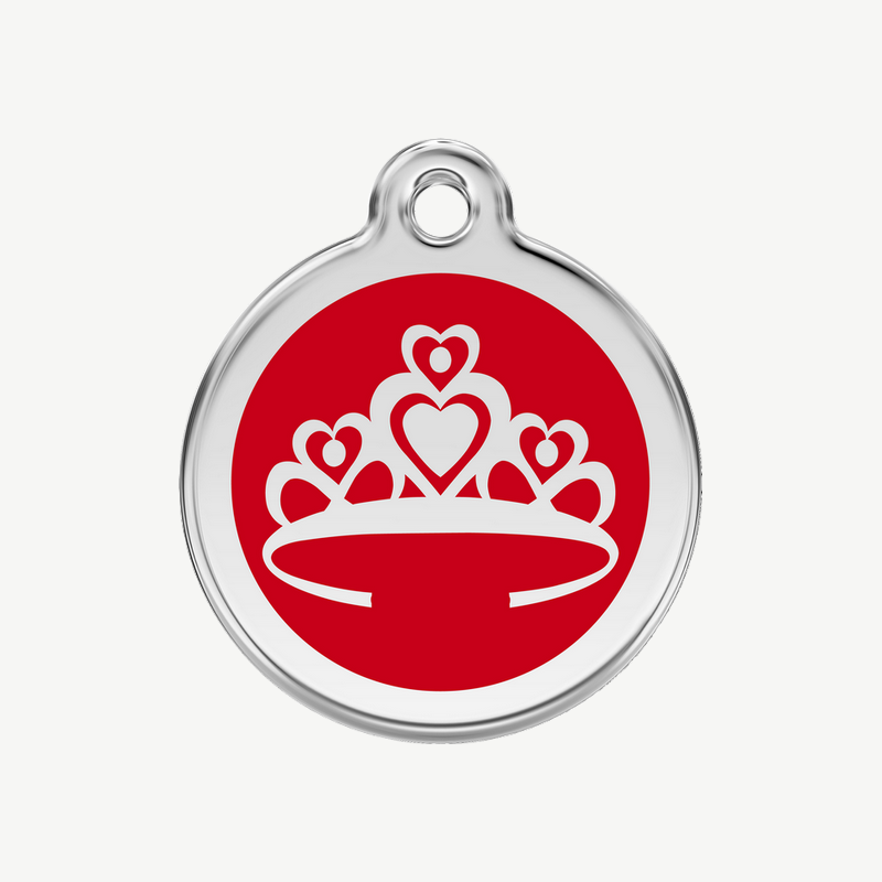 Médaille couronne à graver, coloris rouge, taille M