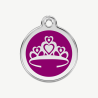 Médaille couronne à graver, coloris violet, taille M