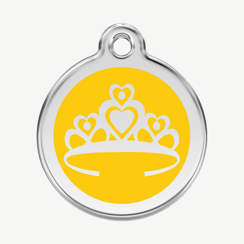 Médaille couronne à graver, coloris jaune, taille L