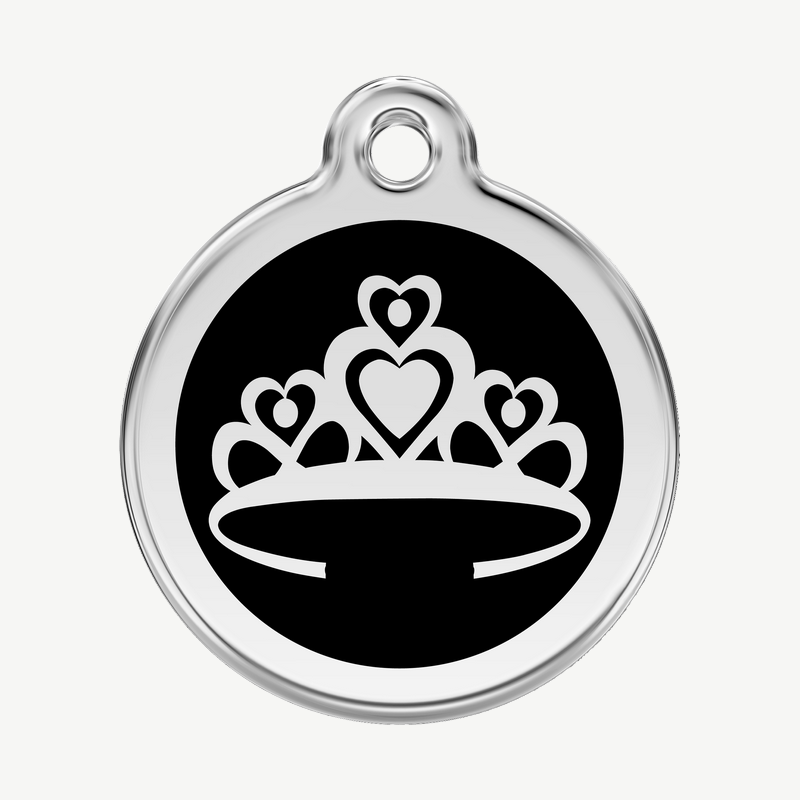 Médaille couronne à graver, coloris noir, taille L