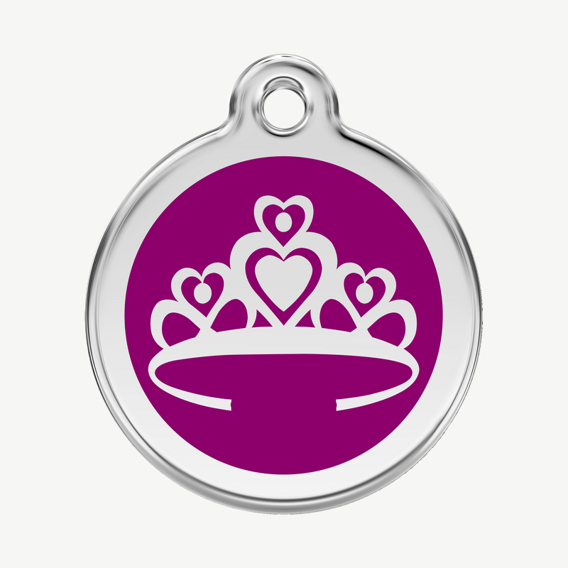 Médaille couronne à graver, coloris violet, taille L