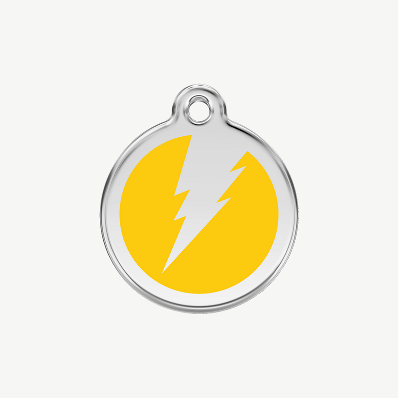 Médaille éclair à graver, coloris jaune, taille S