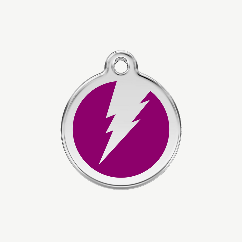 Médaille éclair à graver, coloris violet, taille S