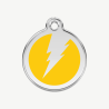 Médaille éclair à graver, coloris jaune, taille M