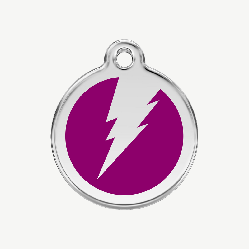 Médaille éclair à graver, coloris violet, taille M