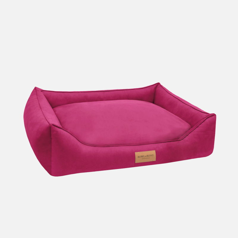 Panier design pour chien, coloris rose