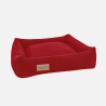 Panier élégant pour chien, coloris rouge