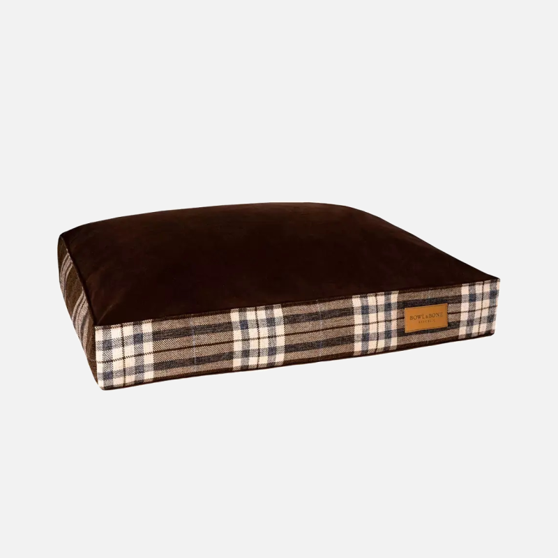 Coussin élégant pour chien, coloris brun