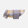 Manteau en tweed pour chien, coloris gris et jaune