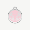 Médaille ailes d'ange à graver, coloris rose clair, taille S