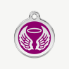 Médaille ailes d'ange à graver, coloris violet, taille M