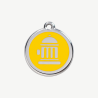 Médaille borne d'incendie à graver, coloris jaune, taille S