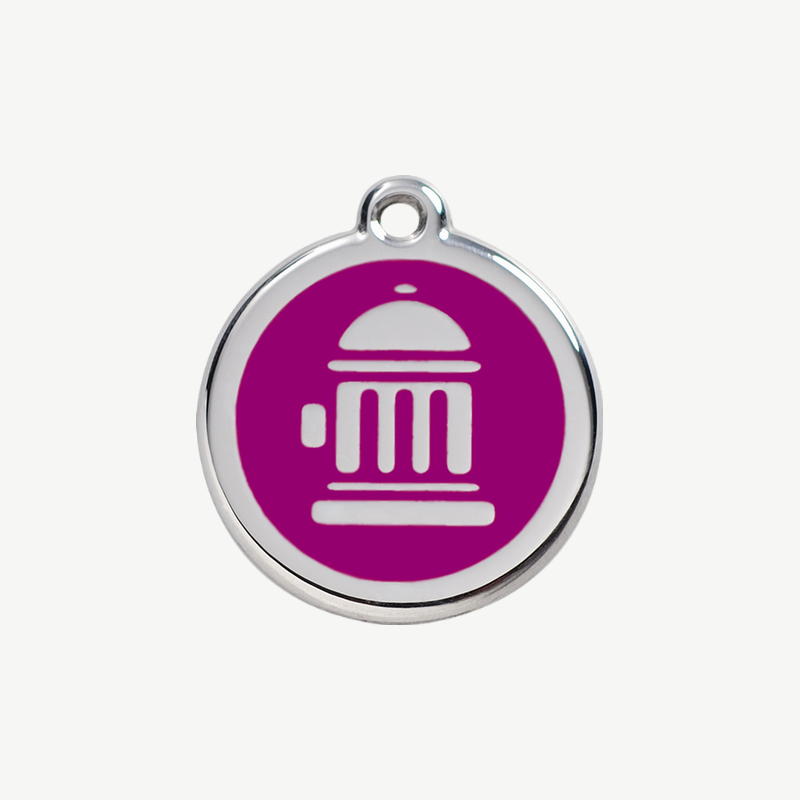 Médaille borne d'incendie à graver, coloris violet, taille S