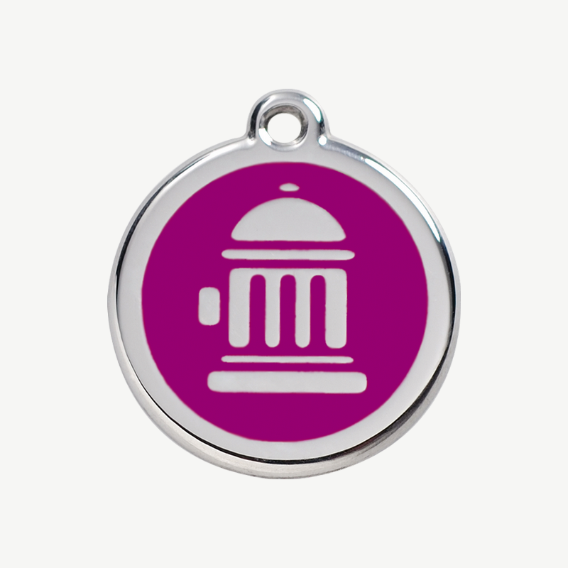 Médaille borne d'incendie à graver, coloris violet, taille M