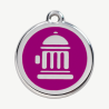 Médaille borne d'incendie à graver, coloris violet, taille L