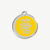 Médaille chien à graver, coloris jaune, taille S