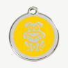 Médaille chien à graver, coloris jaune, taille L
