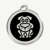 Médaille chien à graver, coloris noir, taille L